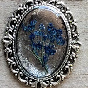 Handmade Necklace Real Flowers Cast In Resin Unique Gift Birthday Anniversary